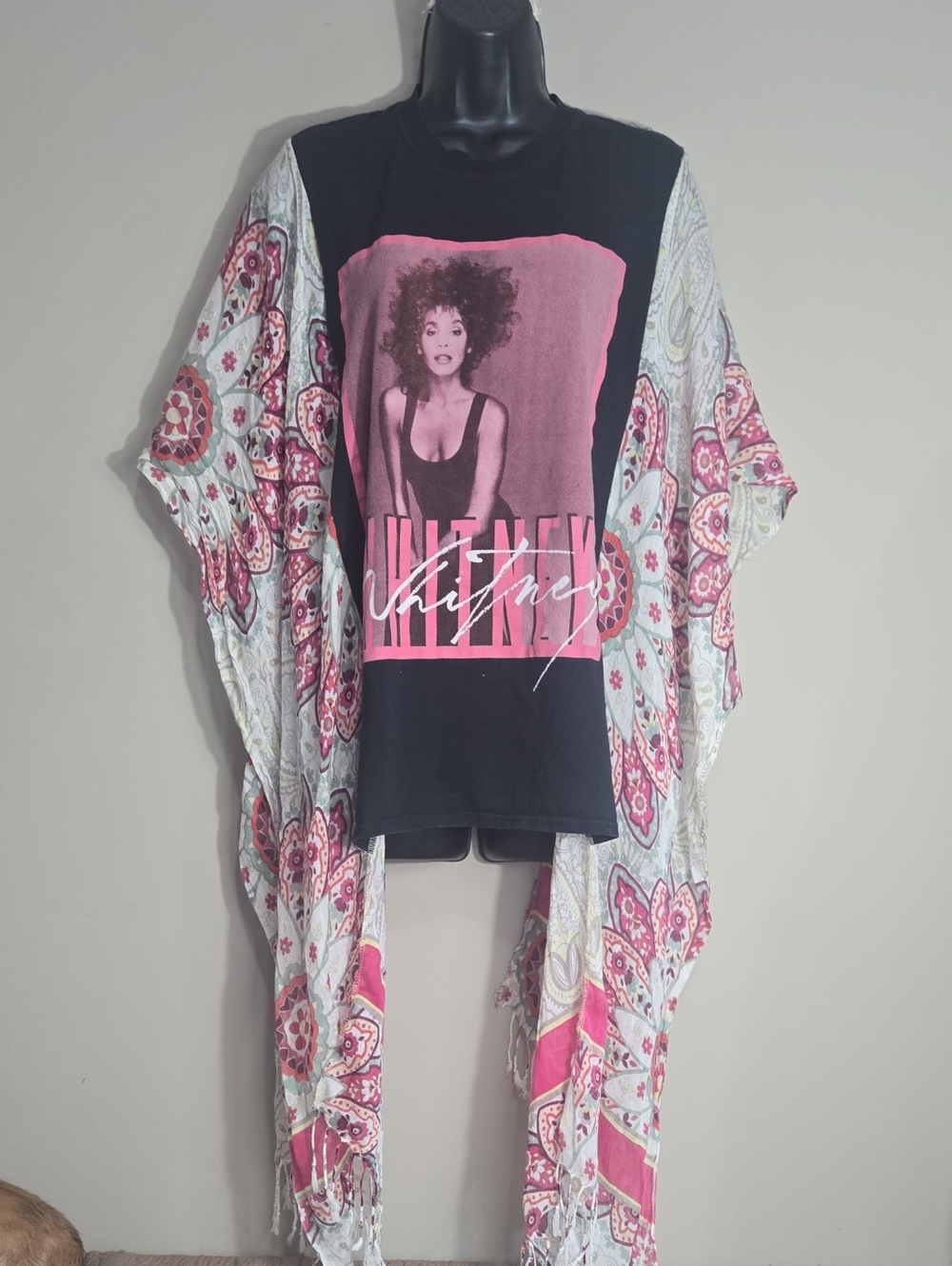 Upcycled Whitney Houston T-shirt